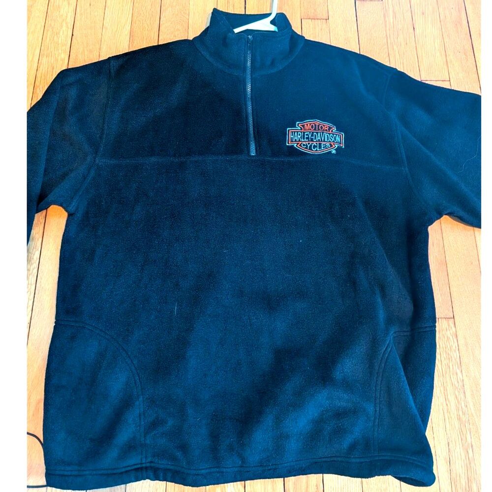 Vintage Harley-Davidson 1/4-zip fleece pullover